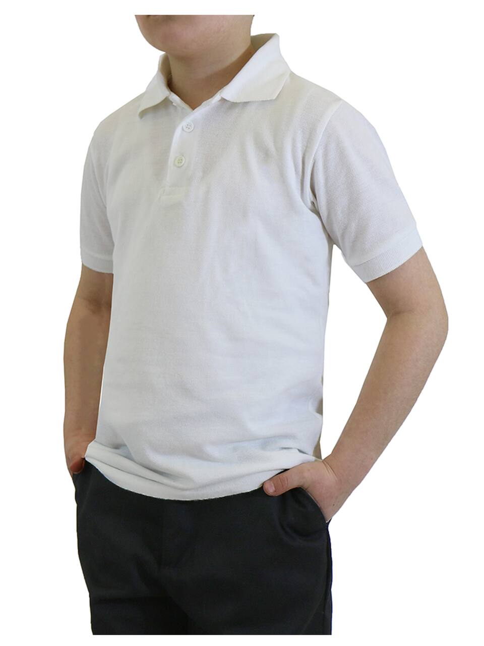 Galaxy By Harvic School Uniform Short Sleeve Boy's Pique Polo Shirt